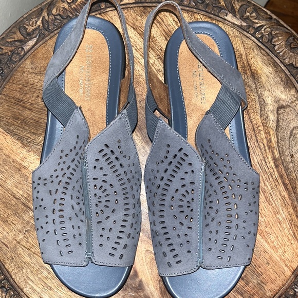 NWOT Naturalizer N5 Comfort with Boho Grey Suede Bottom is Tan Leather Size 10W - Picture 5 of 6